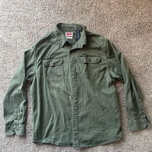 Wrangler Olive Green Casual Shirt